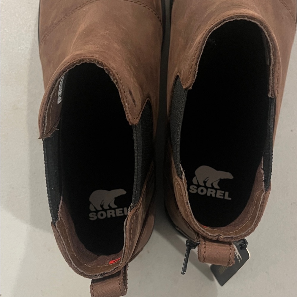 Sorel Women’s Brown Leather Chelsea Boots - Picture 6 of 7